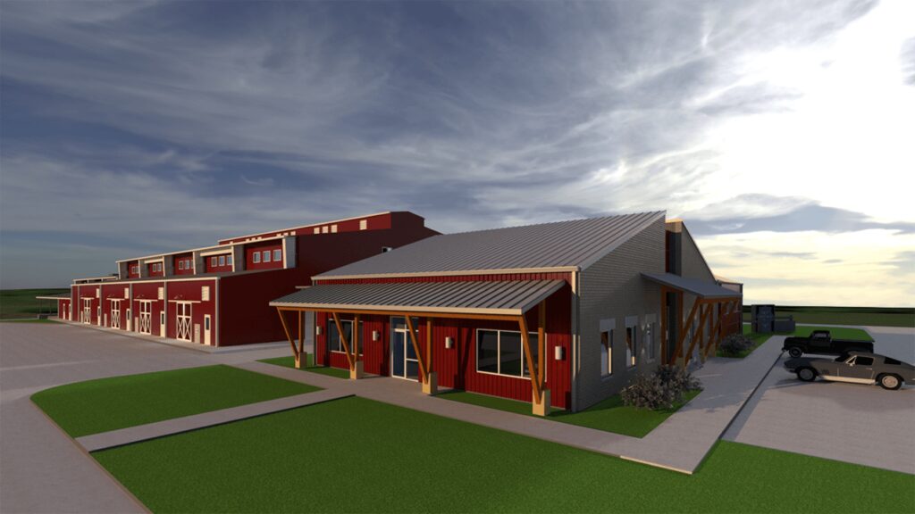 Over all view of Rendering of Ouachita water barn