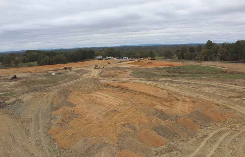Dirt Work over view of Ouachita